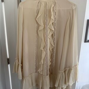 Ramy Brook Claudia Ruffle Tie Waist Mini Dress